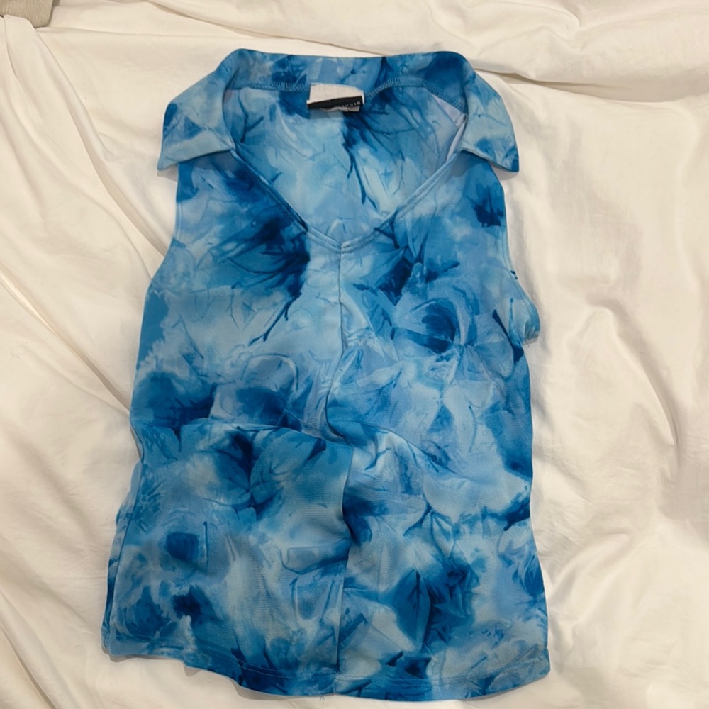 Blue Sleeveless Women's Top